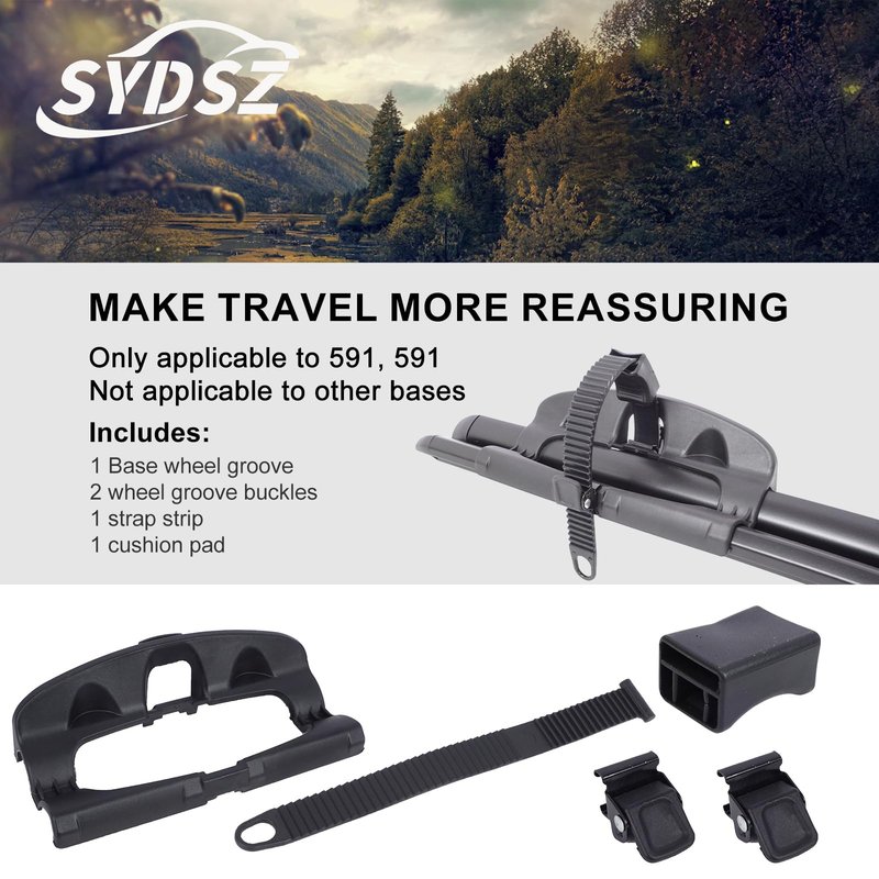 Roof Rack Bike Wheel Adapter Outride 591 Wheel Holder, OEM Rubber Strap Accessory Kit, Compatible with ProRide/Thule 591 561 34358 34368 51231