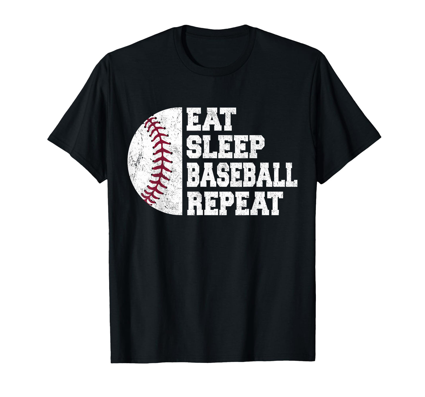 Eat Sleep Baseball Repeat Baseball Player Funny Baseball T-Shirt
