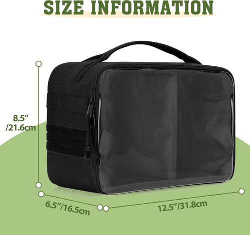 GOBUROS Cornhole Bag Carry Case - Holds Up to 8 Bags with Padded Divider & Portable Handle | Black