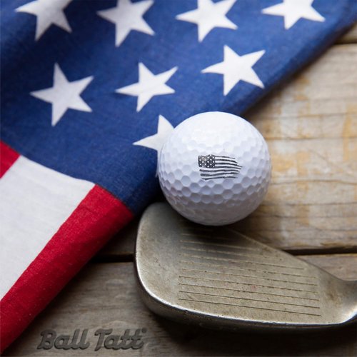 Ball Tatt - USA Flag Golf Ball Stamp, Golf Ball Stamper, Self-Inking Golf Ball Stamp Markers, Reusable Golf Ball Marking Tool to Identify Golf Balls, Golfer Gift Golfing Accessories