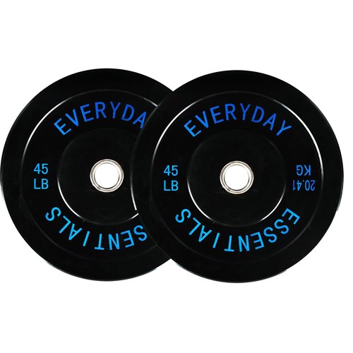Fitvids 2-Inch Olympic Bumper Plates, 45 LBS, Pair