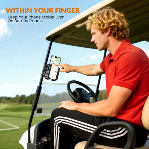 Magnetic Golf Cart Phone Holder, Golf Cart Accessories for Men/Women, 360°Rotation & Super Strong Magnet Keep Phone Safe and in Place. Perfect Golf Gifts & Compatibility with All Phones