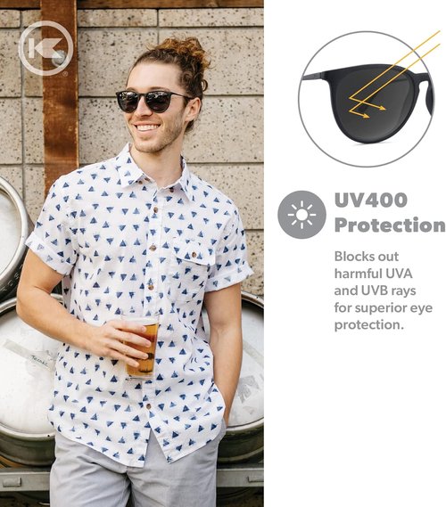 Knockaround Polarized Sunglasses for Women & Men - Round Design with UV400 Protection