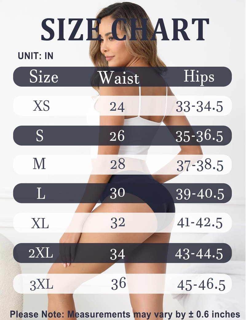 WAYIQE Women's Seamless Underwear Bikini Stretch Panties No Show Invisible Hipster Size M Multicolor 6 Pack