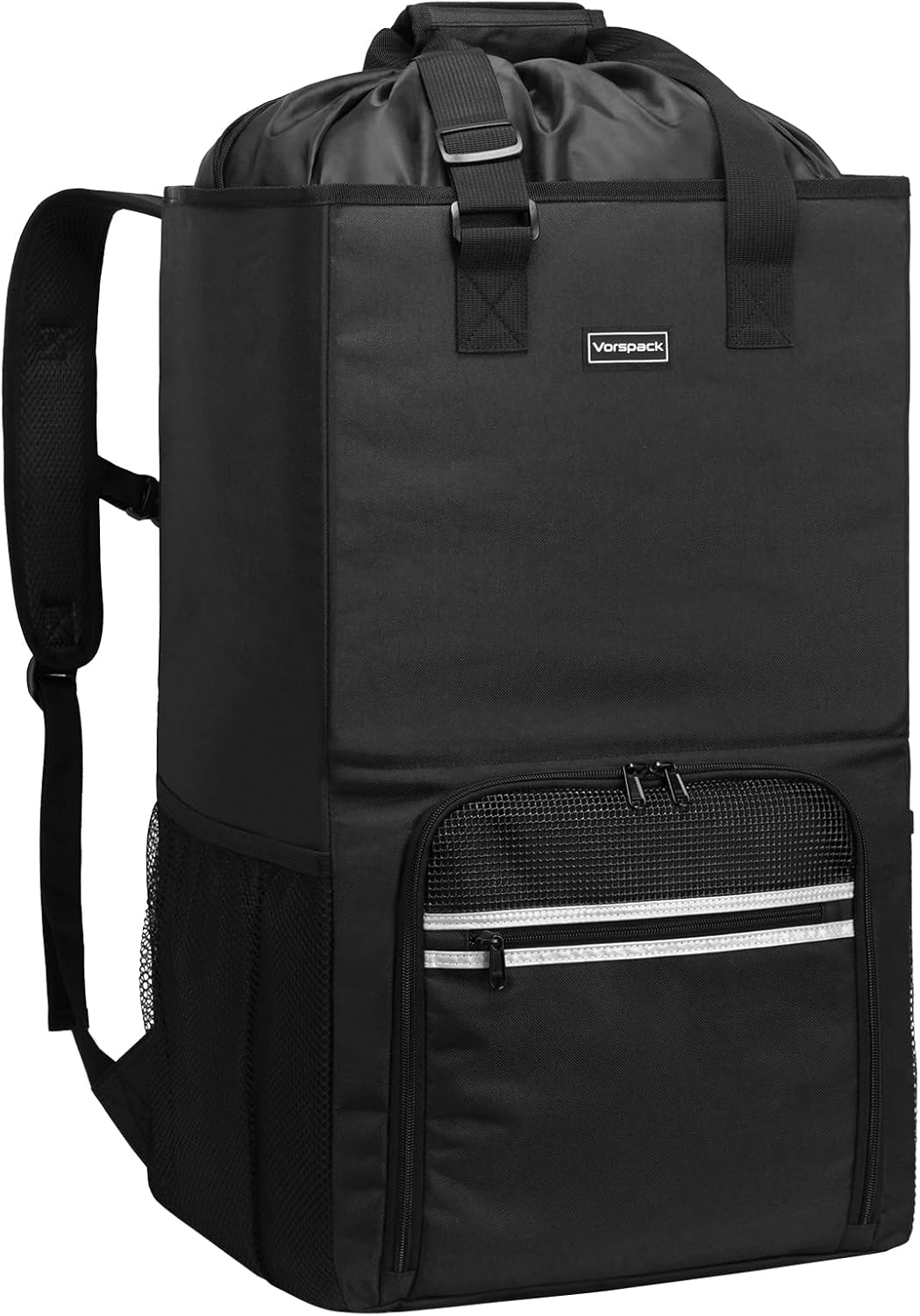 Vorspack Laundry Bag Backpack - Extra Large Heavy-Duty Hamper with Shoulder Straps | Ideal for College Dorms & Laundromats - Black