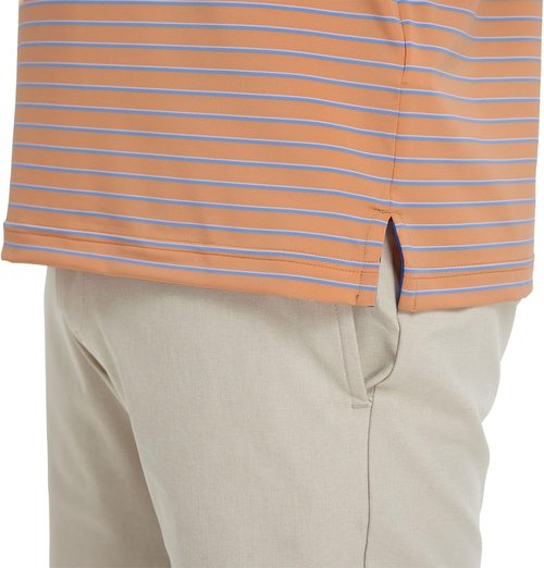 M MAELREG Golf Shirts for Men - Moisture-Wicking Striped Polo | Performance Dry Fit Short Sleeve
