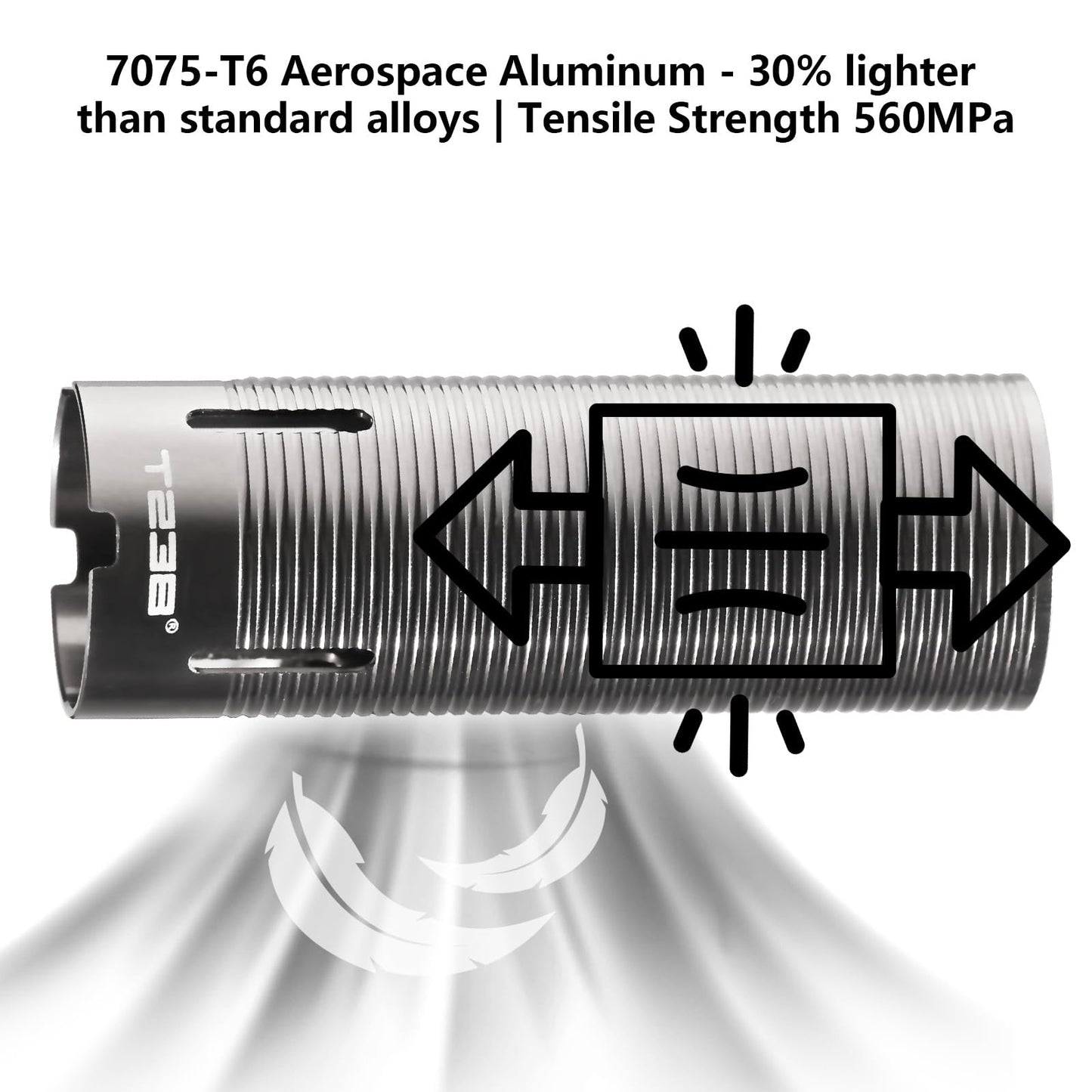 T238- AEG PTFE Coating Cylinder, Stainless Steel Cylinder Type for AEG/Gel Blasters Gearbox(80% air volumes)