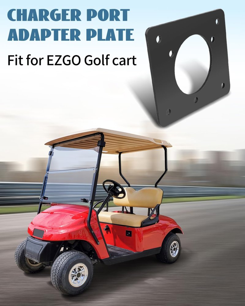 Nahntaipy AC Charger Port Adapter Plate Fit for EZGO Golf Cart Lithium Install and On Board Charging