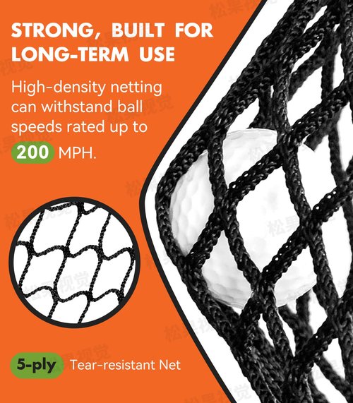 Golf Net: 10x7ft Heavy Duty Golf Practice Net for Indoor/Outdoor Training, Portable Golf Hitting Net with Carry Bag, Ideal Training Aid for Golfers Backyard Driving Chipping Swing (Standard)