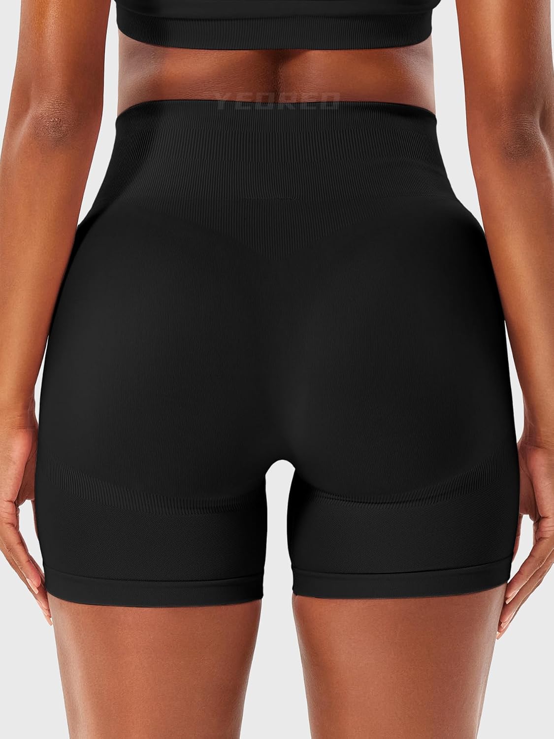 YEOREO High Waisted Gym Workout Shorts for Women - Tummy Control & Seamless Design | 5" Length