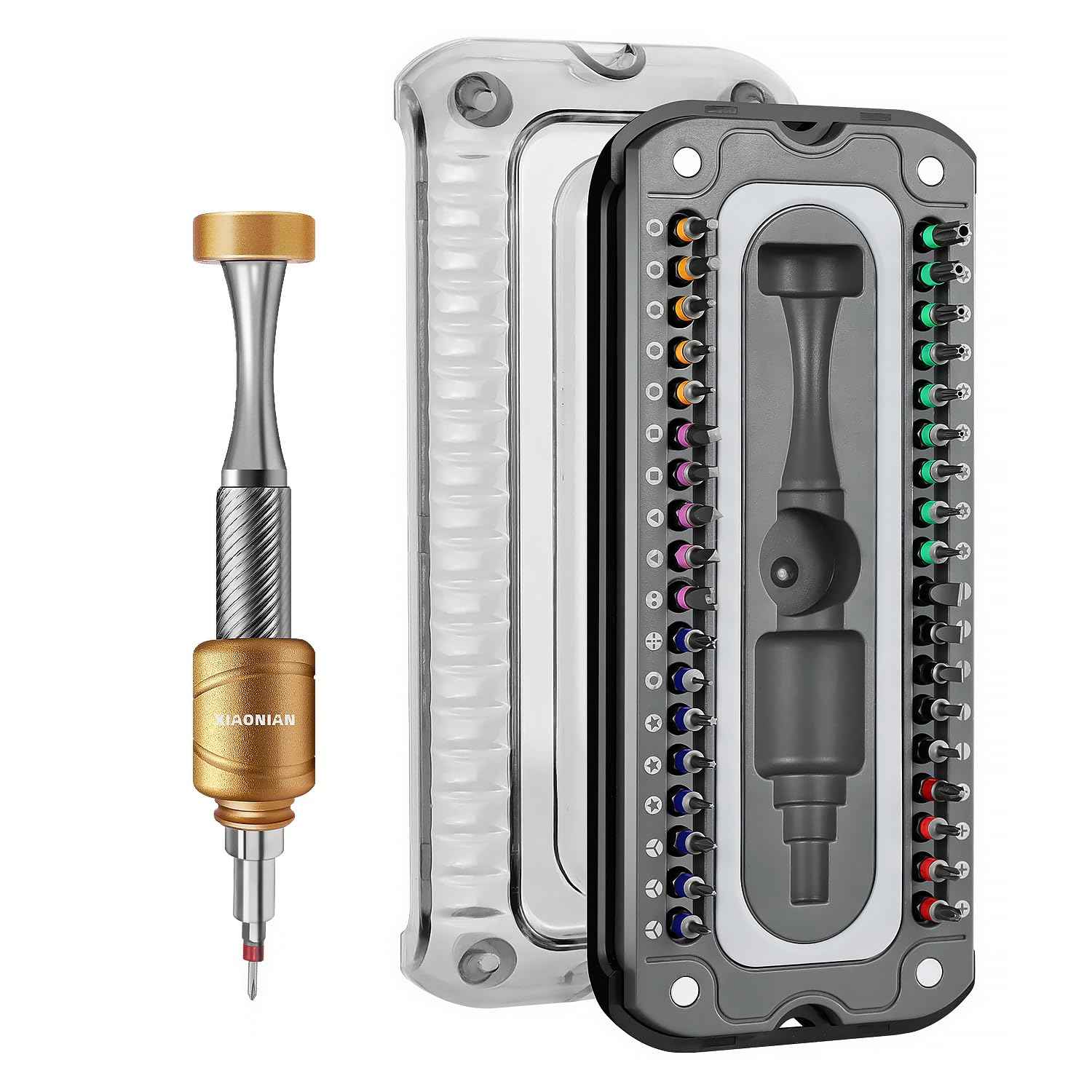 37 in 1 Precision Screwdriver Set XIAONIAN Mini Screwdriver,Small Screwdriver Set,Compact Micro Repair Tool Kit with Magnetic Tip 360°Spin,for DIY,Phones,Laptops,Watch,Eyeglasses,Small Appliances