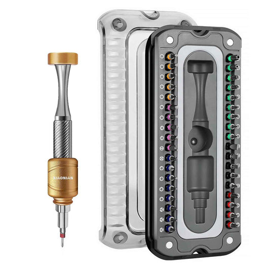 37 in 1 Precision Screwdriver Set XIAONIAN Mini Screwdriver,Small Screwdriver Set,Compact Micro Repair Tool Kit with Magnetic Tip 360°Spin,for DIY,Phones,Laptops,Watch,Eyeglasses,Small Appliances