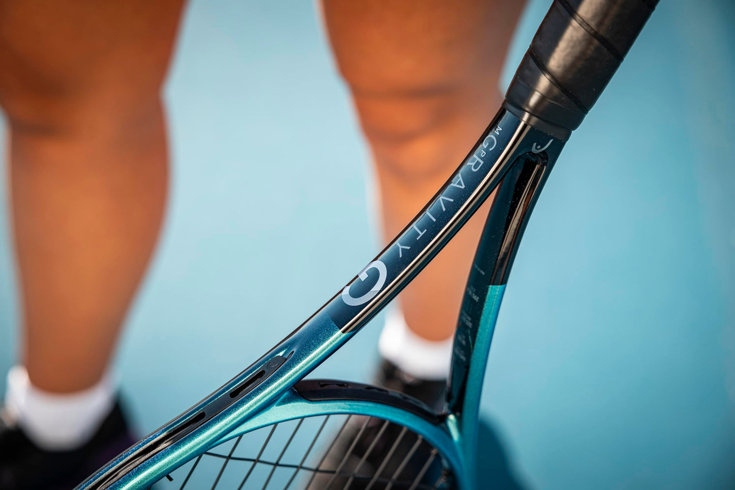 HEAD Gravity MP 2025 Tennis Racquet - Advanced Players, Strung Mid Tension with Velocity 16G String - 4 3/8" Grip
