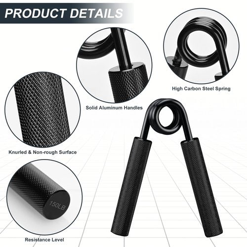 COVVY Metal Hand Grip Strengthener Set(100, 150,200,250,300,350lbs), Grip Strength Trainer, Crushing Grip Trainer, Pinch Grip Trainer, Forearm Exerciser, Gripper Fitness Equipment for Home Gym