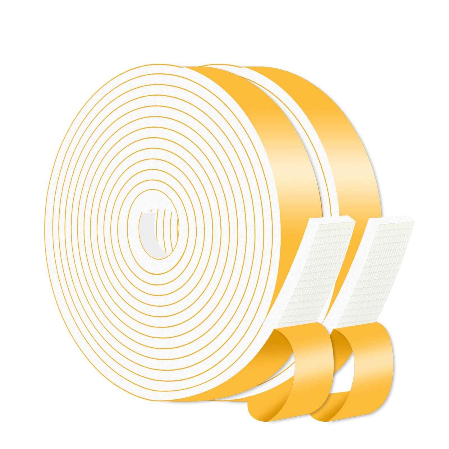 Weather Stripping,Weather Stripping for Door,Strong Adhesive, Lightproof, Soundproof Foam,Door Seal Strip for Door Frame,Window Frame(White,1 in x 1/4 in x 26Ft)