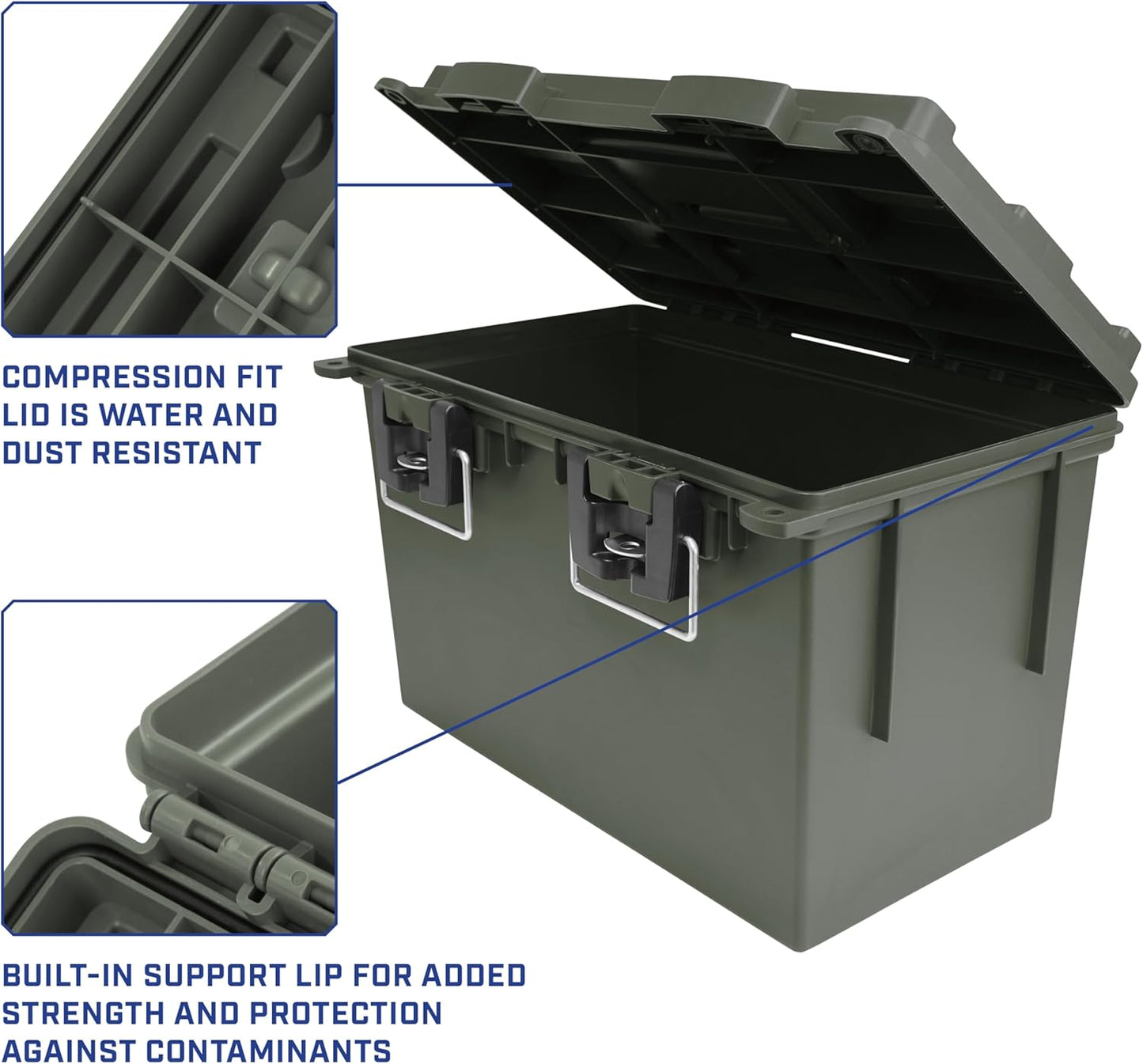 Sheffield XL Storage Bins - 2-Pack Lockable, Water-Resistant Containers for Home & Classroom