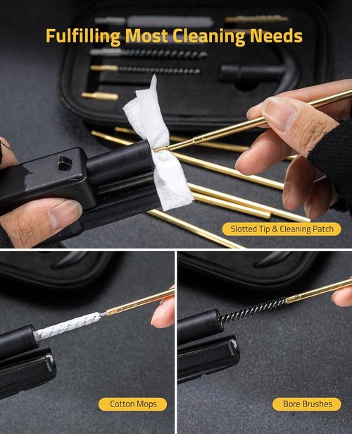 CVLIFE Gun Cleaning Kit - Universal Cleaning Solution for .177, .22, 9mm, .357, .40, .45 Firearms