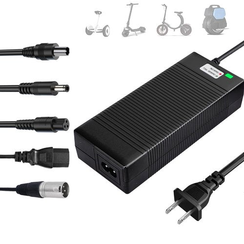 EVAPLUS 5 in 1 Plugs 54.6V Fast Charger, Universal for 48V 13S Lithium Batteries, Pinkind 48V Li-ion Battery Charger Replacement for Razor, Jetson, Voyage, Gotrax, Ninebot,Segway, Hiboy
