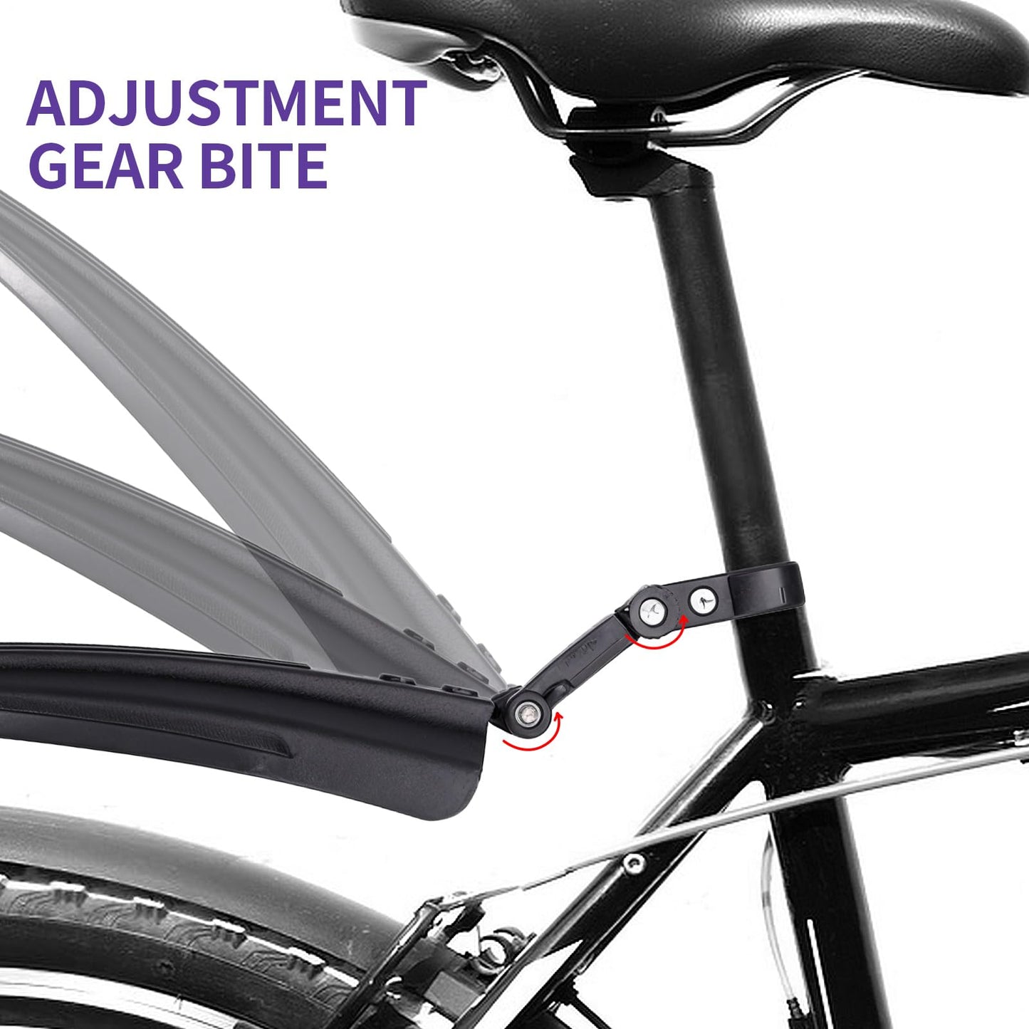 HNYYZL Bicycle Fender Set - Adjustable Front & Rear Mudguards, Quick-Release for Mountain/City Bikes, 20-26 Inch Wheels, Widened & Thickened Design, All-Weather Protection