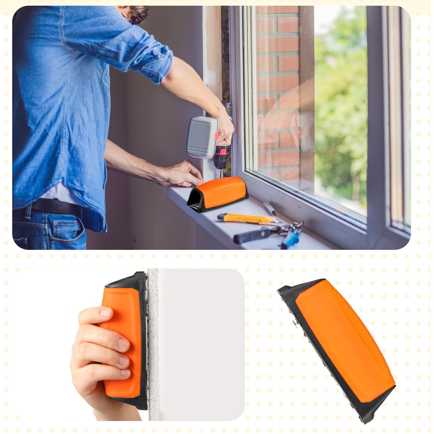 Lasnten Drywall Rasp 5-1/2 Inch Blade Drywall Cutting Tool Bi-Directional Teeth & In-Handle Dust Collection Pocket Size Professional Construction Finishing Tool for Wall and Ceiling