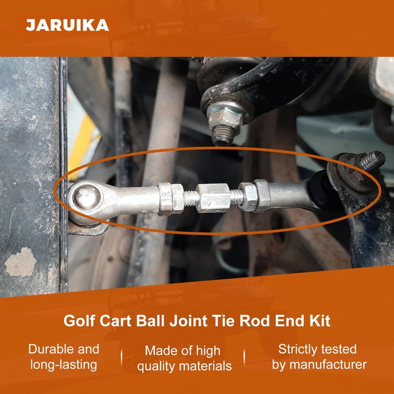 Jaruika Golf Cart Ball Joint Kit Tie Rod Ends 70902-G01 70902-G02 Fits for EZGO TXT 2001-UP 36v Electric or Gas Golf Cart Driver and Passenger Side