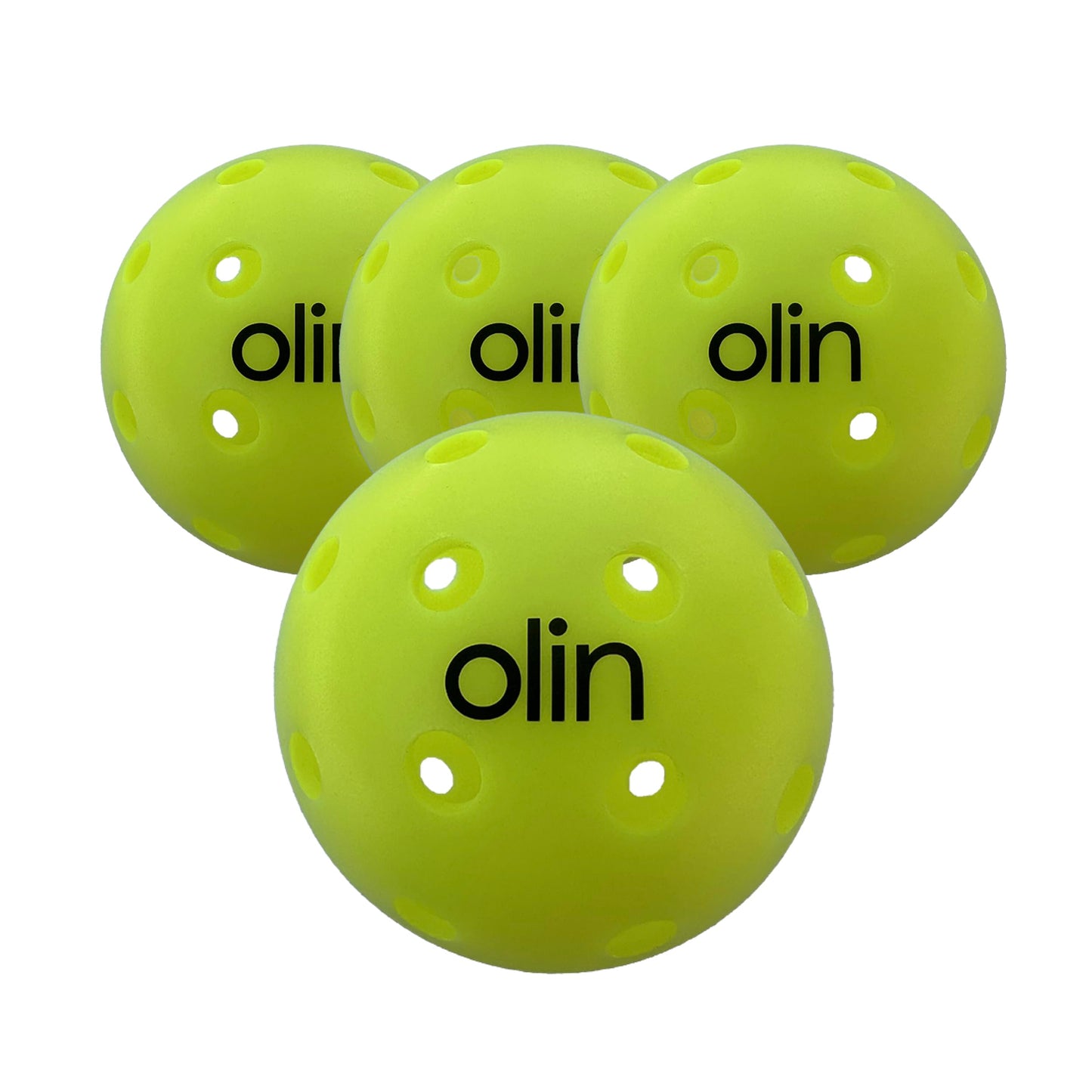 OLIN Ultra40 Ultra Durable Outdoor Pickleball Balls USA Pickleball Approved (USAPA) 4-Pack, Optic Yellow