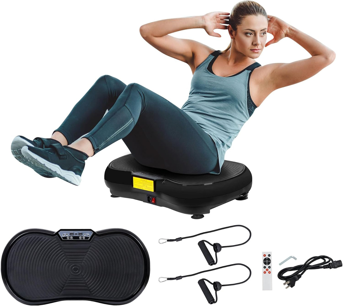 SUPER DEAL Pro Vibration Plate Exercise Machine - Whole Body Fitness Platform with Bluetooth & Remote Control