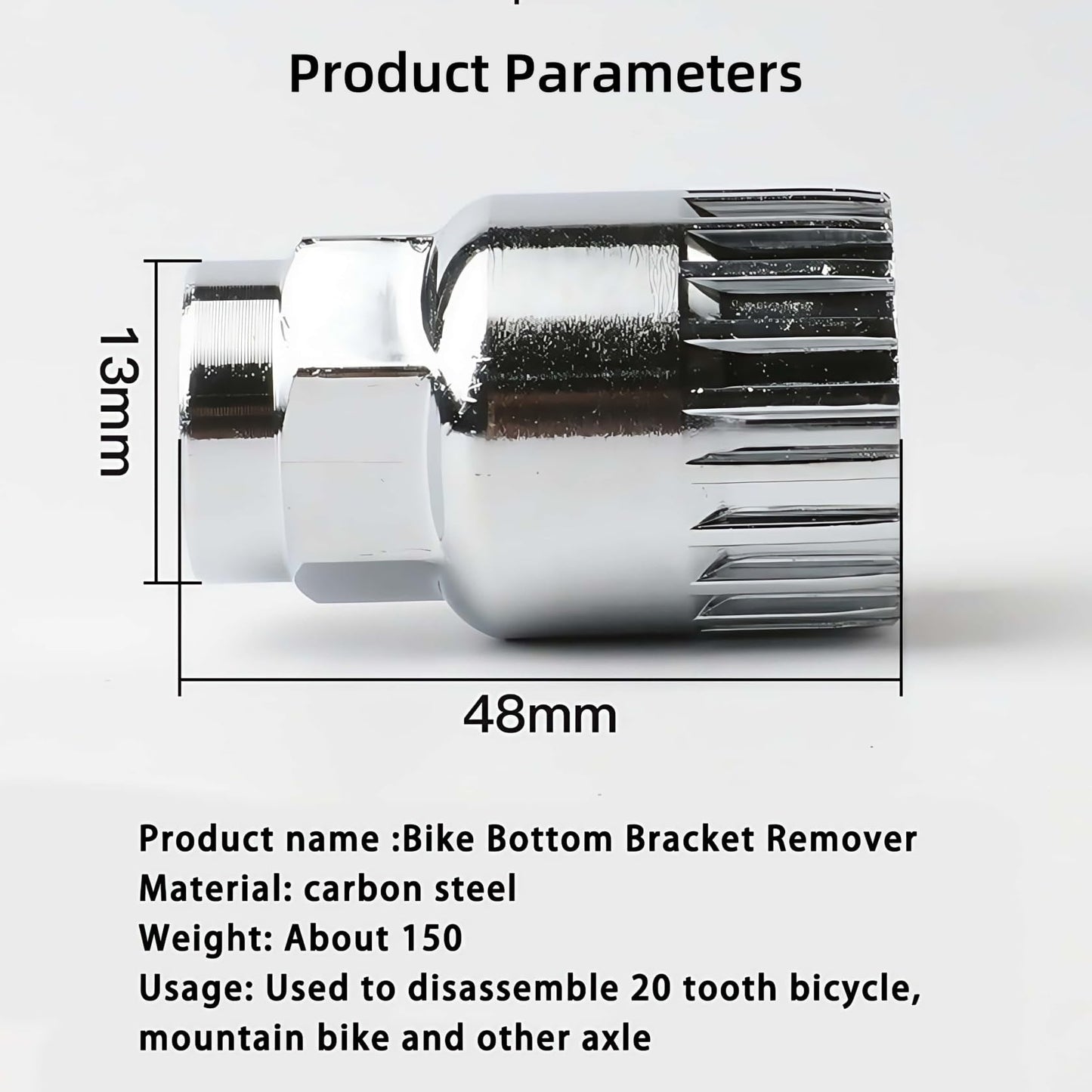 Phidinova Bike Bottom Bracket Removal Tool with 20-Tooth, Heavy-Duty Crank Puller Drive Wrench Compatible with Shimano Bottom Bracket