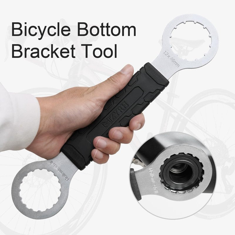 MZYRH Bicycle Bottom Bracket Tool - Bike Bottom Bracket Install Removal Tool Compatible with Shimano Hollowtech II/BB9000, BBR60,FSA MegaEvo (12x46MM)