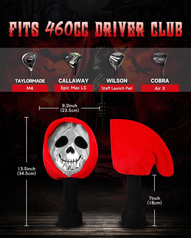 Big Teeth Funny Driver Headcover,Funny Golf Club Covers,460cc Driver Covers for Golf Clubs, Golf Gift for Men
