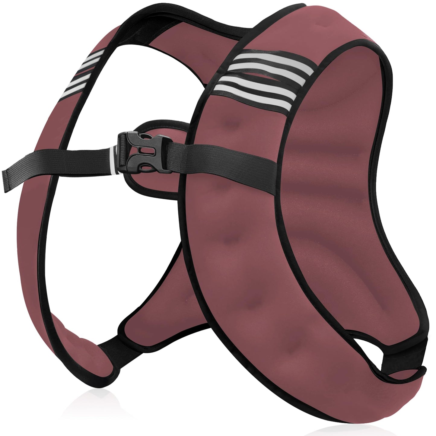 NATURELUX Weighted Vest with Reflective Stripe and Adjustable Buckle Straps, Sand Brown, 5 lbs