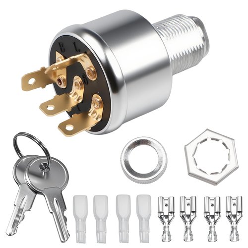 HIMARKLIF Golf Cart Ignition Switch with 2 Key Compatible with EZGO TXT, Medalist, Workhorse, ST, Shuttle, Marathon (1981 and up), 3-Way 4-Terminal Starter Switch Key, Replace# 33639-G01