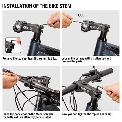 CXWXC Suspension Bike Stem - 100/135mm Bike Stem Riser for Handlebar - ShockStop Bike Handlebar Riser Extender for Mountain Gravel Road City Bicycle (31.8 x 110mm)