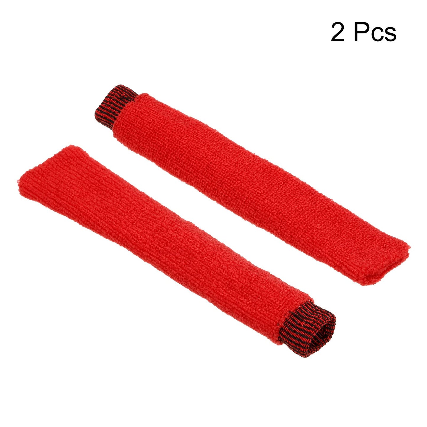 PATIKIL Cotton Feeling Badminton Towel Grip, 2 Pack Nylon Tennis Racket Overgrip Racquet Grip Hand Glue Anti-Skid Sweatband for Golf Bike Handle, Red