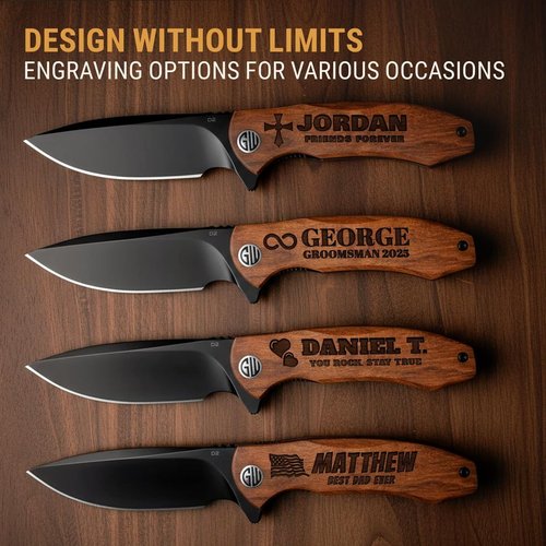 Custom Knife | Personalized Engraved Gifts for Men & Women - Unique Pocket Knives for Birthdays & Anniversaries