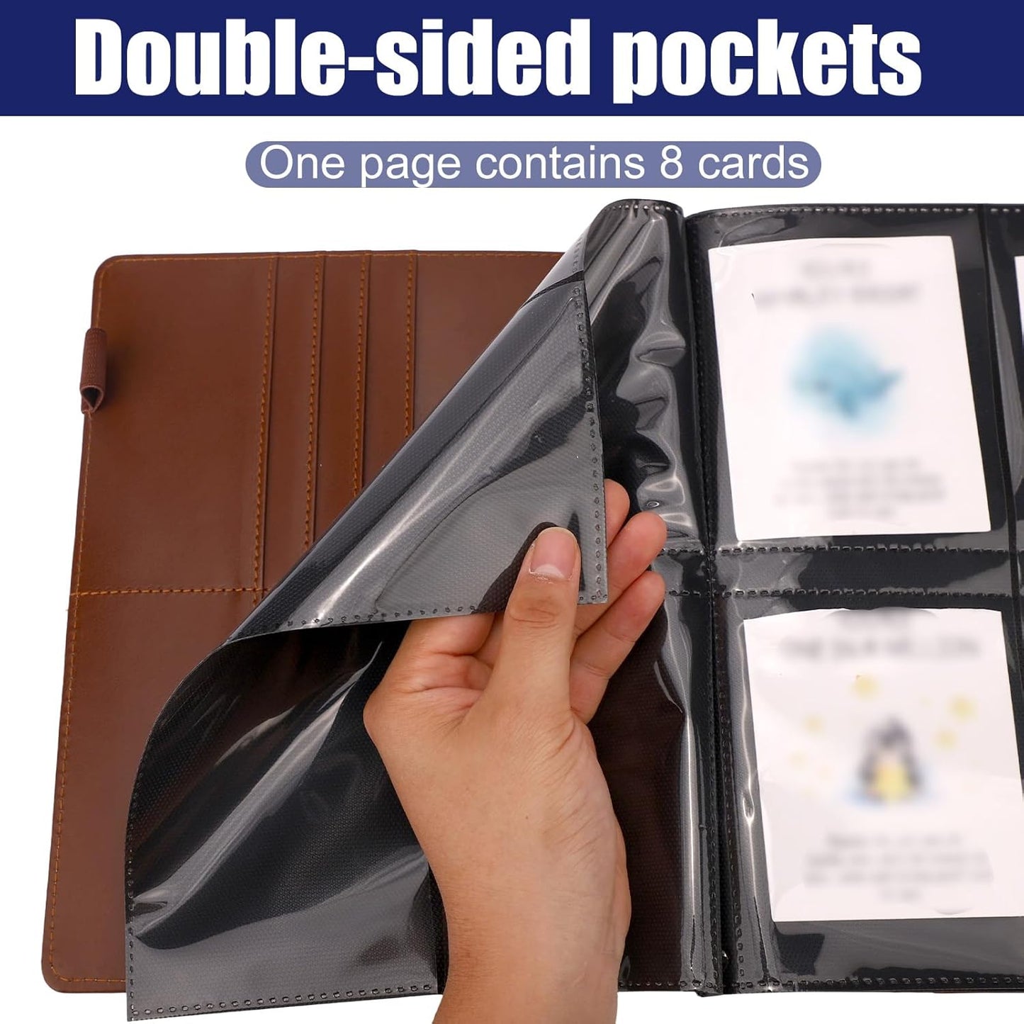 Skiennix 50pcs Trading Card Sleeves - Double-Sided Pocket Protectors for Baseball & Sports Collectibles