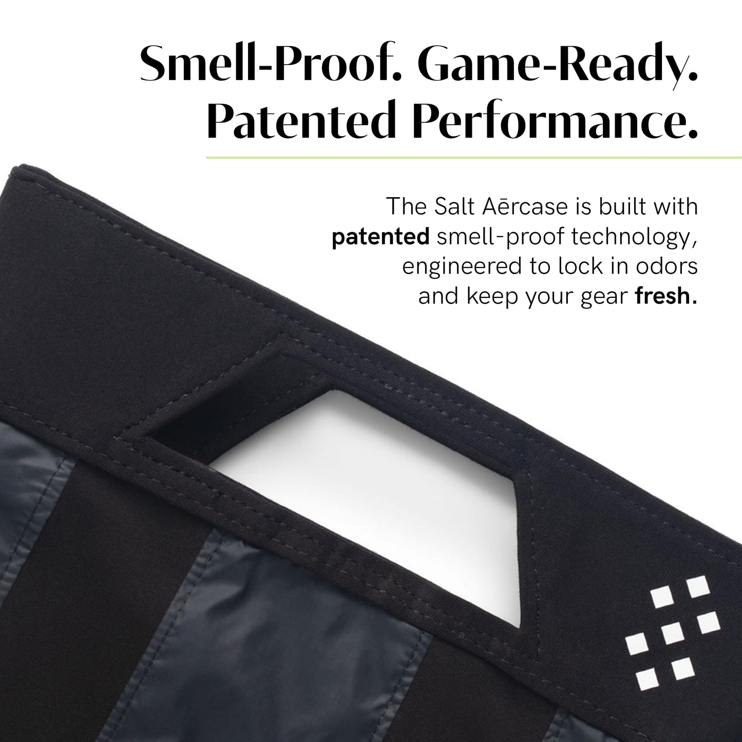Salt Aērcase Smell Proof Cleat Bag – Regular Size - Athletic Soccer & Golf Shoe Bag for Smelly Cleats & Gym Shoes- Durable, Water-Resistant, & Easy to Clean