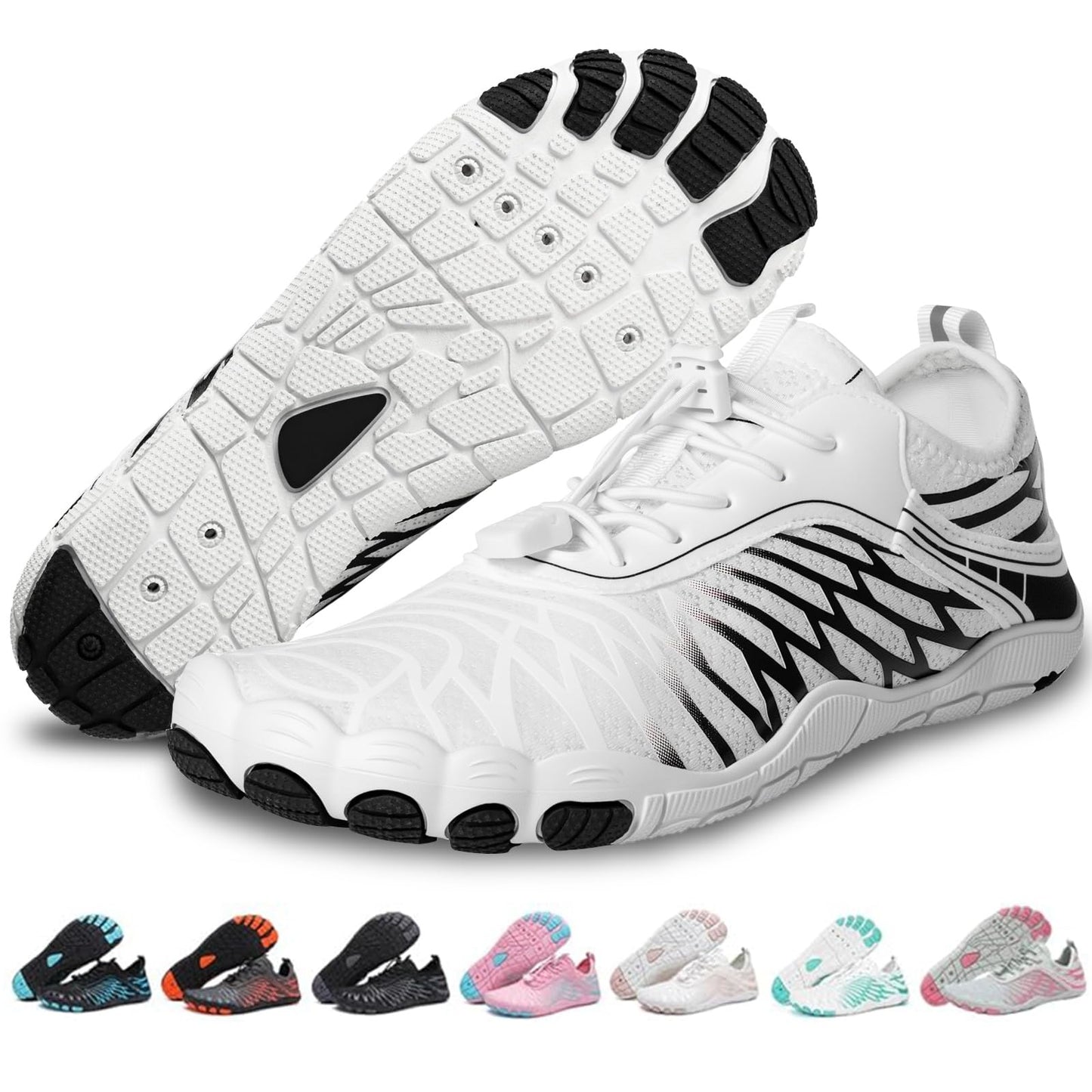 ELETON Barefoot Shoes Women Men Footwear, Wide Toe Box Hiking Zero Drop Non-Slip Quick-Dry River Boat Pool Beach Water Shoes, Lightweight Swimming Running Walking Sneakers Unisex