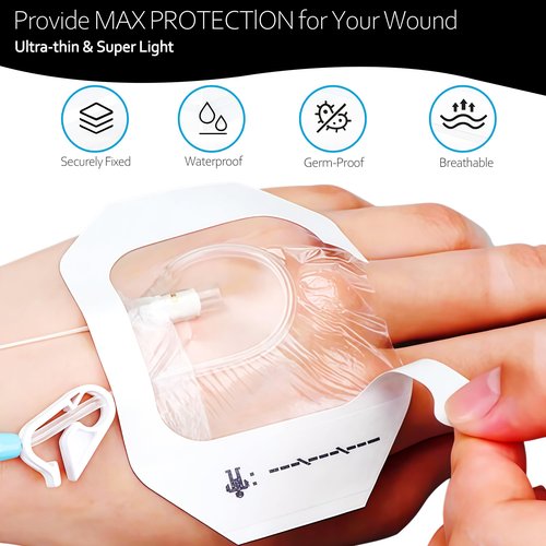 Transparent Film Dressing, 4"x 5" 30 Packs Clear Waterproof Bandage for Wound Care or IV Shield, Tattoo Aftercare Bandage, Scar Therapy, Adhesive Patches for Swimming, Showering, Wounds