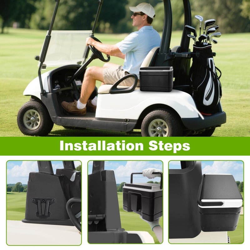 Roykaw Golf Cart Ice Cooler Compatible with Club Car Precedent, Portable Precedent Ice Chest Box with Mounting Bracket, 6L Ice Box for Beach, Drink, Camping, Fishing, OEM# 102588101, 103886801