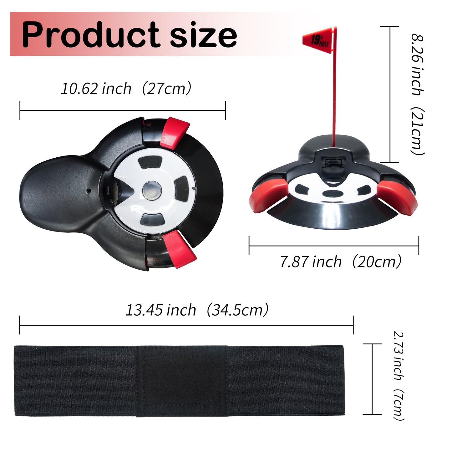 Shu-Ran Golf Automatic Putting Ball Return Cup ，Putting Practice Automatic Putting Machine，Golf Cup Training Aid, Putting Returner for Indoor Outdoor Office Practic Golf Training Aids