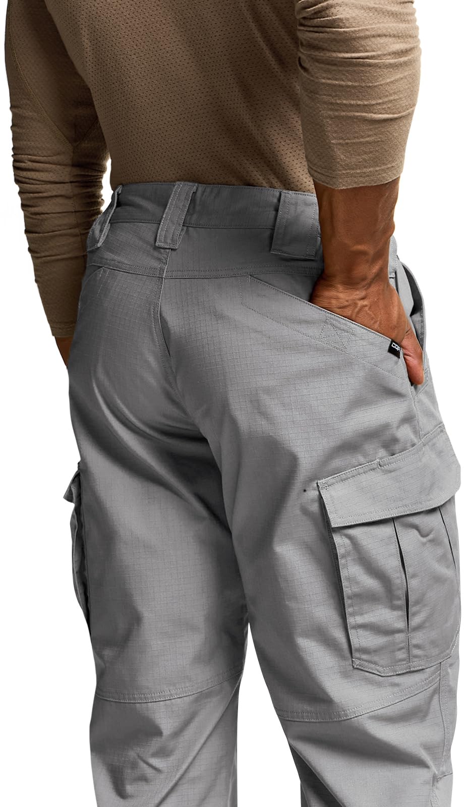 CQR Men's Tactical Pants, Water Resistant Ripstop Cargo Pants, Lightweight EDC Work Hiking Pants, Outdoor Apparel, Raider Mag Pocket Stone, 36W x 32L