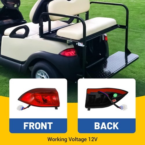 DRIVE UP Golf Cart LED Tail Lights for Club Car Precedent 2004-Up and Tempo 2018-Up Models Replacements, 12V with 3 Pin Wires Rear Light Kit Driver and Passenger Side