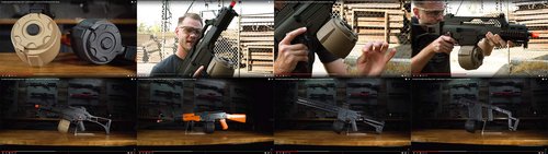 Evike Airsoft - Angel Custom 2000 Round Blok Firestorm AEG Airsoft Drum Flashmag (Color: Black / G36)