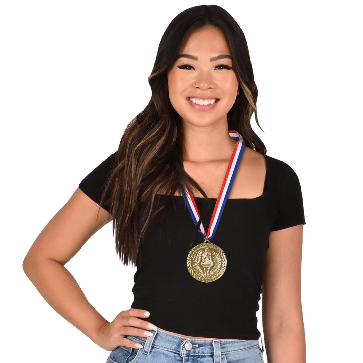 Beistle Gold Medal with Ribbon, 30-Inch
