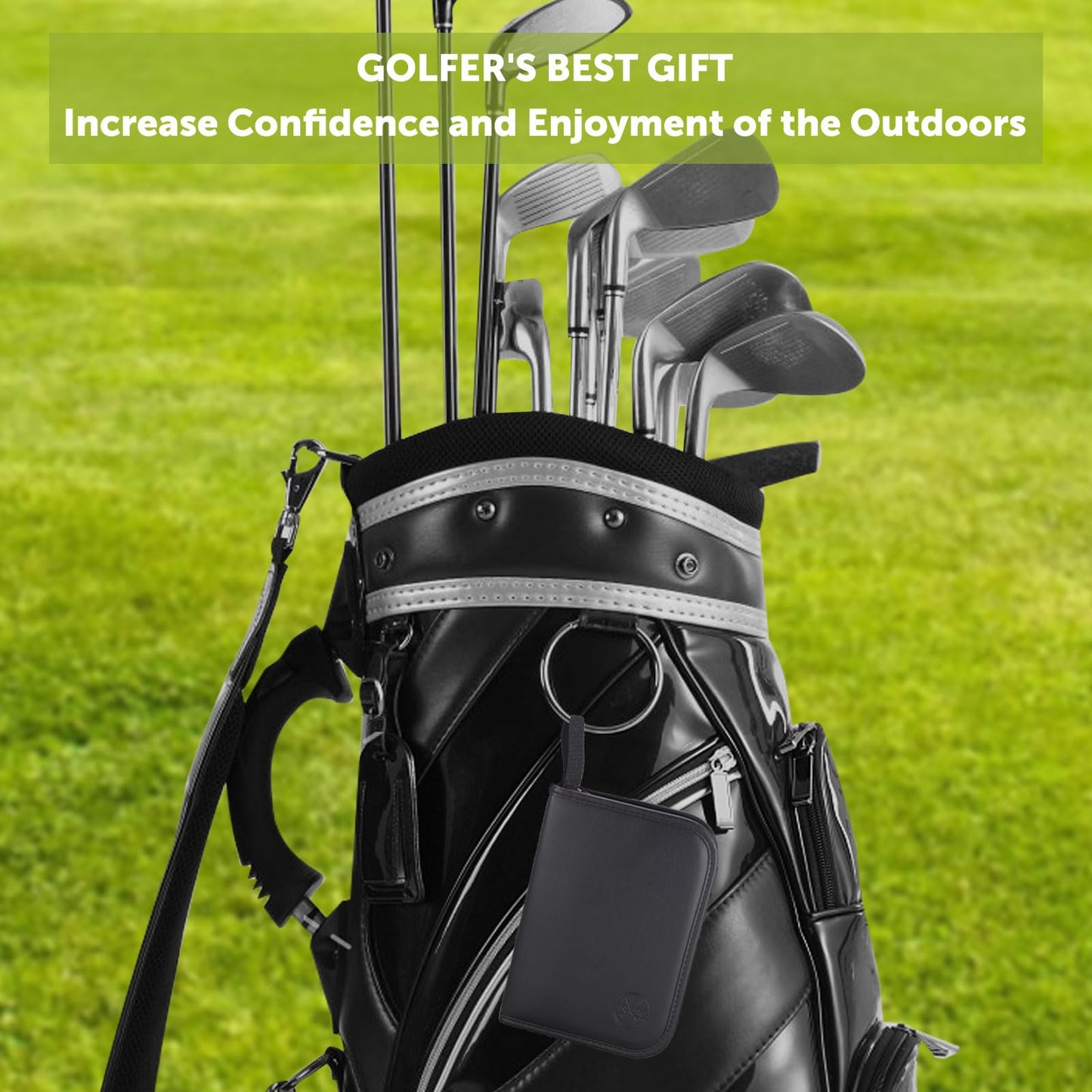 Jnxso Golf Gifts for Men and Women,Golf Accessories Set with Hi-End Case,Golf Balls,Golf Tees,Golf Multifunctional Divot Tool,Rangefinder Golf Brush,Golf Scorer，Golf Ball Clamp(Black)