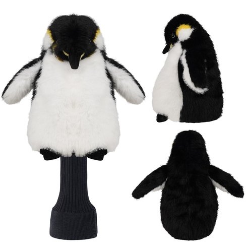 LZFAN Golf Club Covers for Woods and Drivers Funny Driver Headcover Animal Golf Club Head Covers Golf Gifts for Men Women Plush Penguin