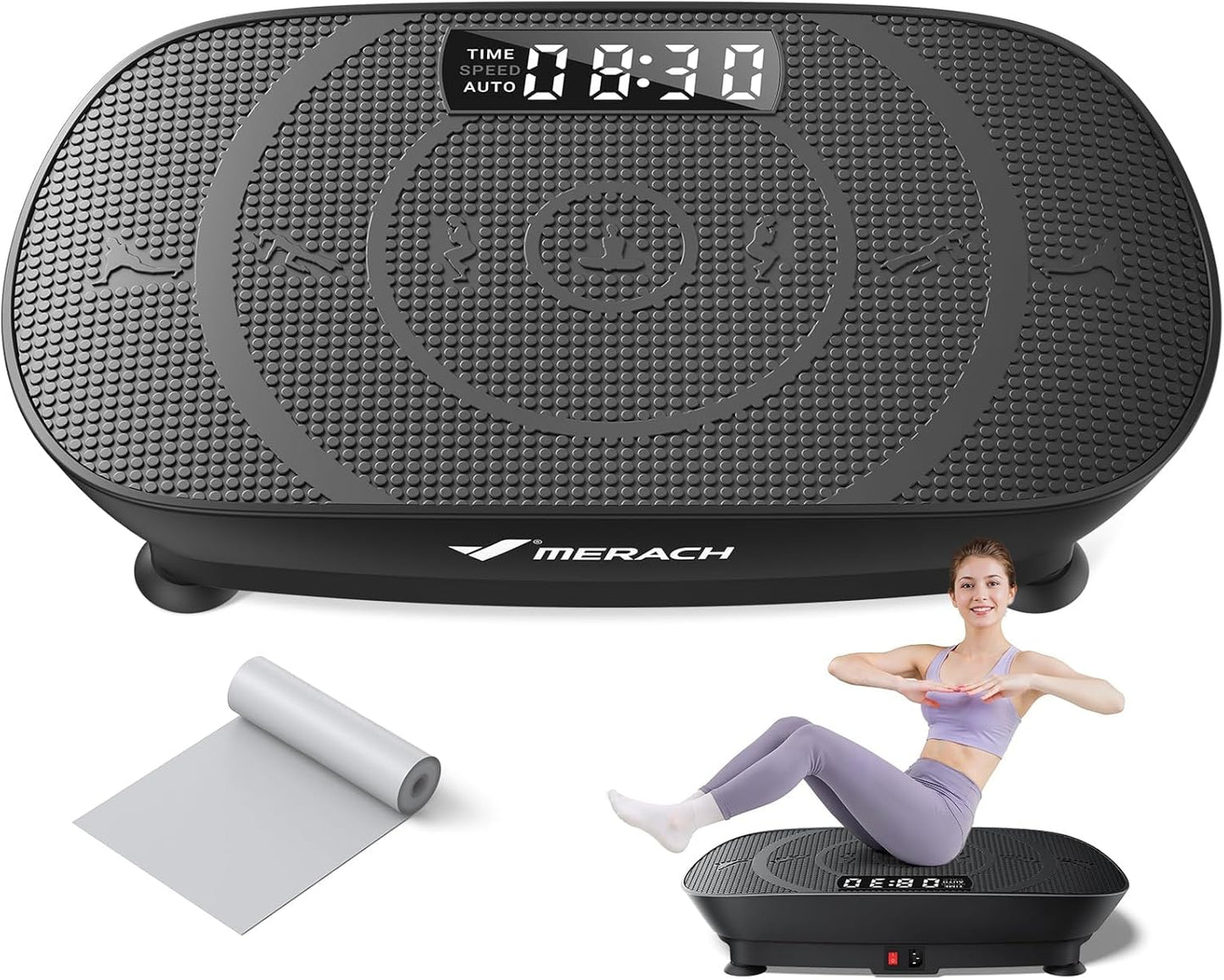 MERACH Vibration Plate - Whole Body Workout Machine with Bluetooth & Silicone Pedal | Fitness Platform for Home