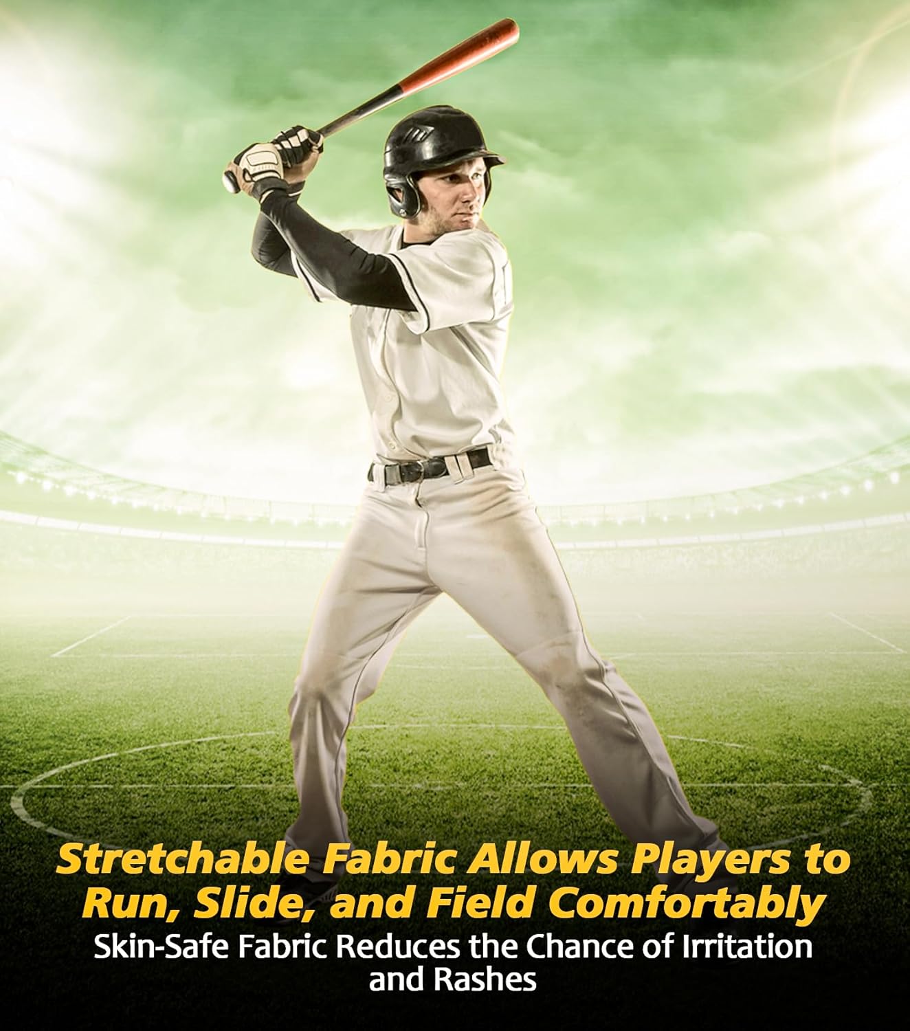 Skiennix Men's Baseball Pants - Full Length, Open Bottom, Adjustable Fit | Comfortable Loose Fit