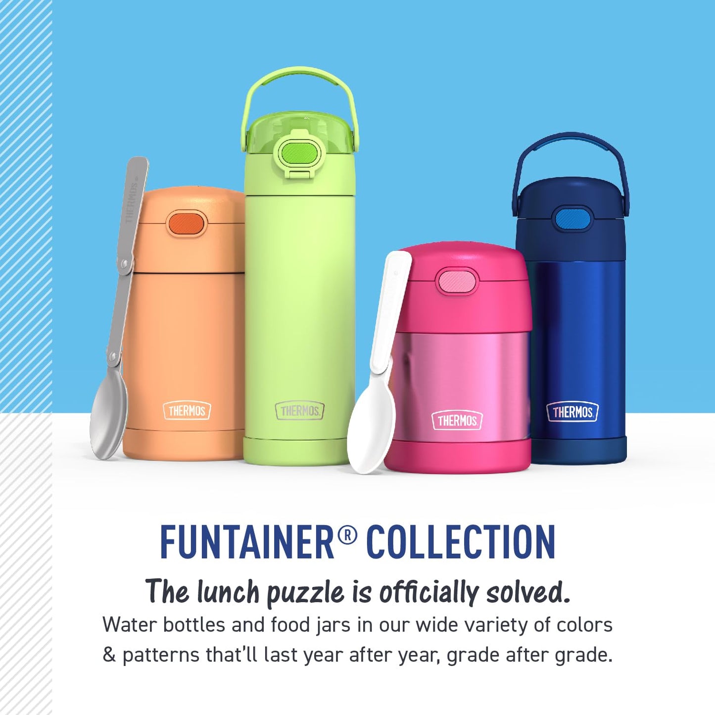 THERMOS FUNTAINER Water Bottle with Spout, 16oz, Minecraft